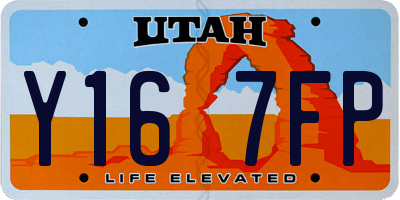 UT license plate Y167FP