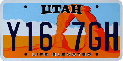 UT license plate Y167GH
