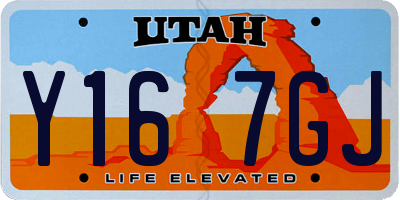 UT license plate Y167GJ
