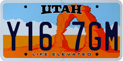 UT license plate Y167GM