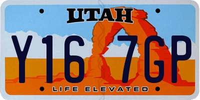 UT license plate Y167GP