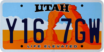 UT license plate Y167GW