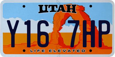 UT license plate Y167HP