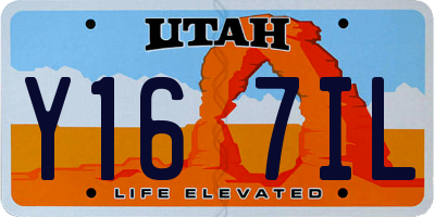 UT license plate Y167IL