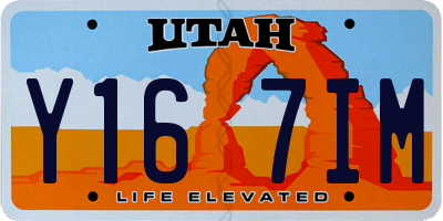 UT license plate Y167IM