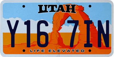 UT license plate Y167IN