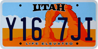 UT license plate Y167JI