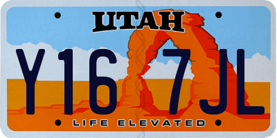UT license plate Y167JL