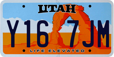 UT license plate Y167JM