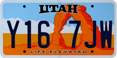UT license plate Y167JW