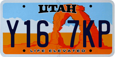 UT license plate Y167KP