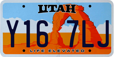 UT license plate Y167LJ