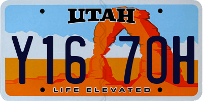UT license plate Y167OH
