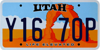 UT license plate Y167OP