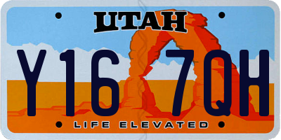 UT license plate Y167QH