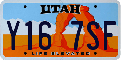 UT license plate Y167SF