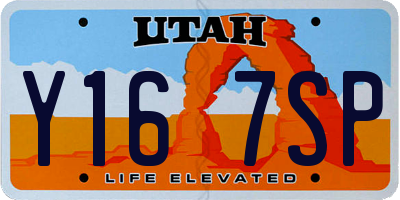 UT license plate Y167SP