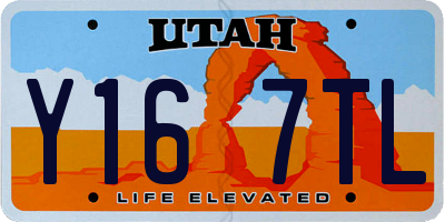 UT license plate Y167TL