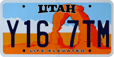 UT license plate Y167TM