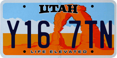 UT license plate Y167TN