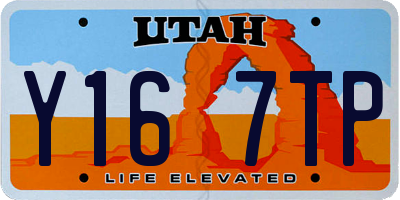 UT license plate Y167TP