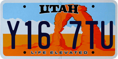 UT license plate Y167TU