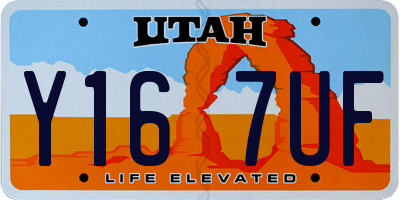 UT license plate Y167UF