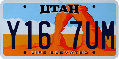 UT license plate Y167UM