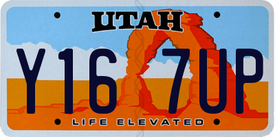 UT license plate Y167UP