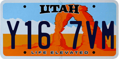 UT license plate Y167VM