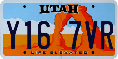 UT license plate Y167VR