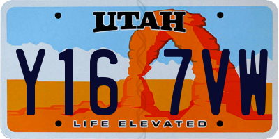 UT license plate Y167VW