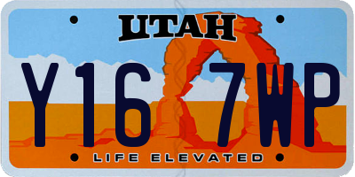 UT license plate Y167WP