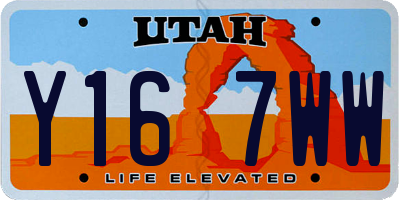 UT license plate Y167WW
