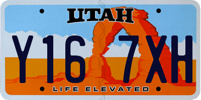 UT license plate Y167XH