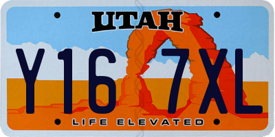 UT license plate Y167XL