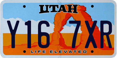 UT license plate Y167XR