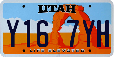 UT license plate Y167YH