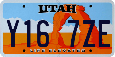 UT license plate Y167ZE