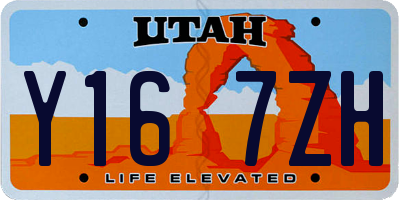 UT license plate Y167ZH