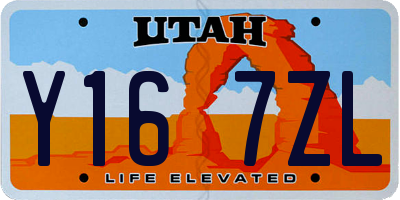 UT license plate Y167ZL