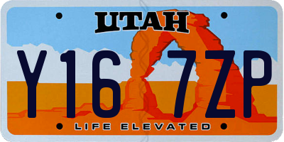 UT license plate Y167ZP
