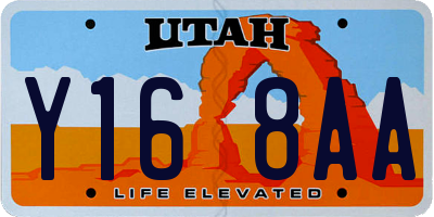 UT license plate Y168AA