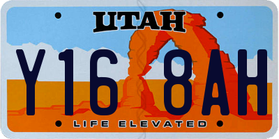 UT license plate Y168AH