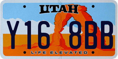 UT license plate Y168BB