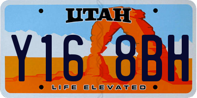UT license plate Y168BH