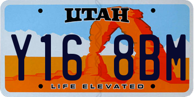 UT license plate Y168BM