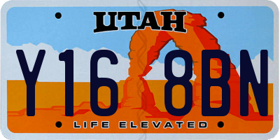 UT license plate Y168BN