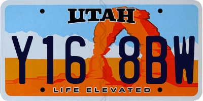 UT license plate Y168BW