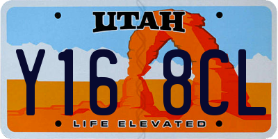 UT license plate Y168CL